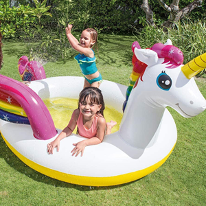 استخر بادی کودک اینتکس intex طرح یونیکورن (اسب تک شاخ) مدل 57441-اسباب بازی